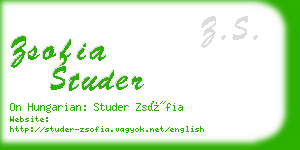 zsofia studer business card